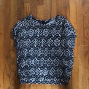 Patterned boxy tee